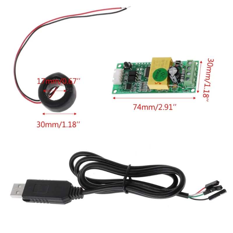PZEM-004T напряжение тока энергетический модуль переменного тока 80-260 В 100A w CT USB адаптер X7YD
