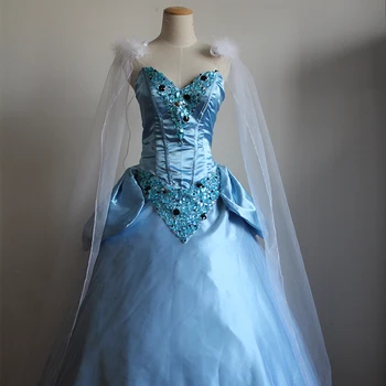 

Cinderella Princess Dress Cosplay Costume Women Adults Cosmetic Ball Cosplay Dress