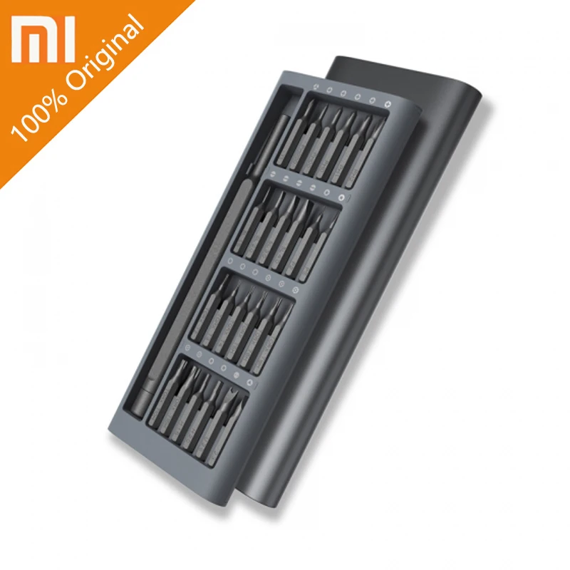 

Original Global Version Xiaomi Mijia Wiha Daily Use Kit 24 Precision Magnetic Bits Alluminum Box DIY Screw Driver Smart Home Set
