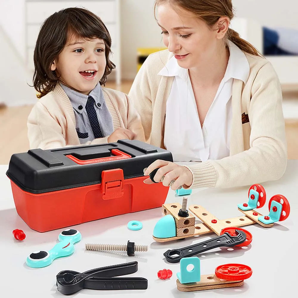 Детский многофункциональный инструмент для ремонта гайка комбинированная разборка набор инструментов обучающие игрушки для мальчиков винтовой набор гаек для малышей
