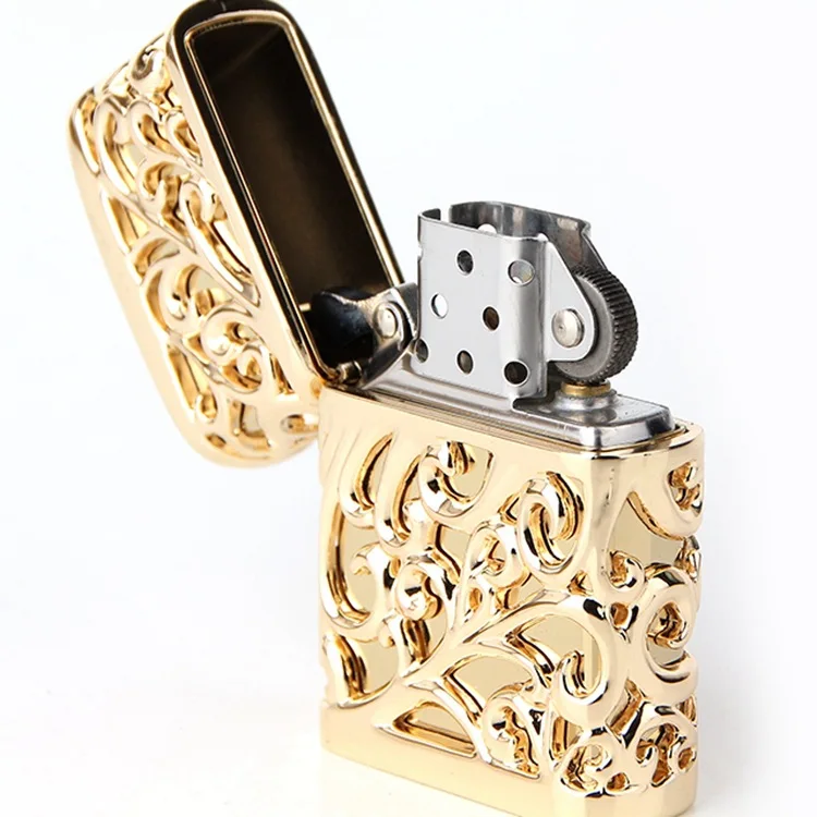 

ZORRO Gold armor Chief Gas Cigarette Lighter Cigarettes Kerosene Flint Petrol Vintage Gasoline Lighter Oil Petrol Refillable