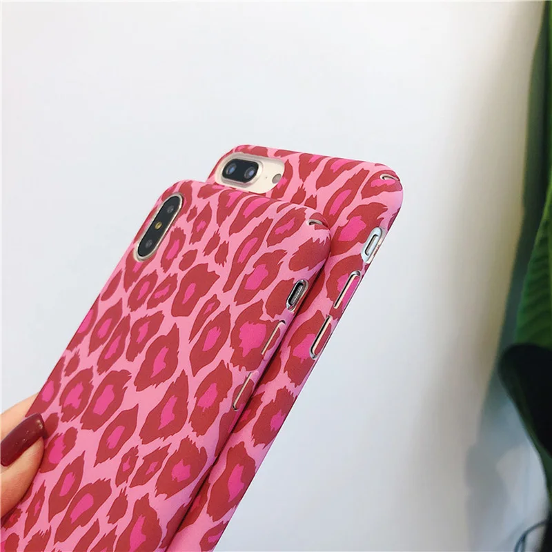 KIPX1097_5_JONSNOW Leopard Pattern Hard Case for iPhone 7 8 Plus 6S 6 Plus XS XR XS Max Phone Cases Fashion All-inclusive Protect PC Cover Capa