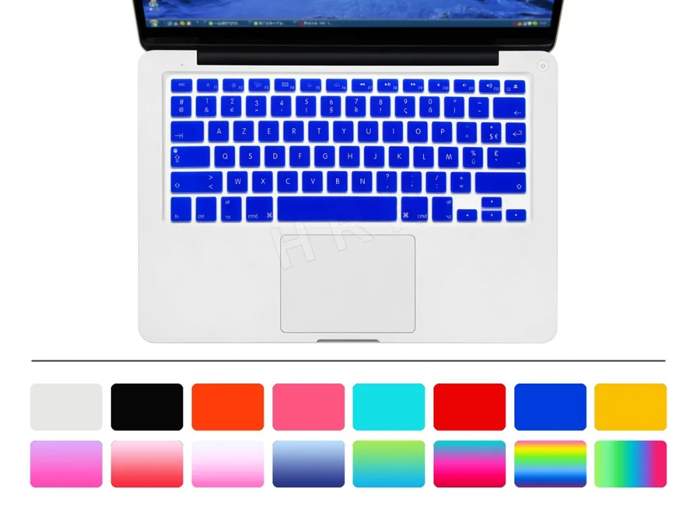 Для Apple MacBook Pro Air Retina 13 15 17 US enter AZERTY французский силиконовый чехол для клавиатуры