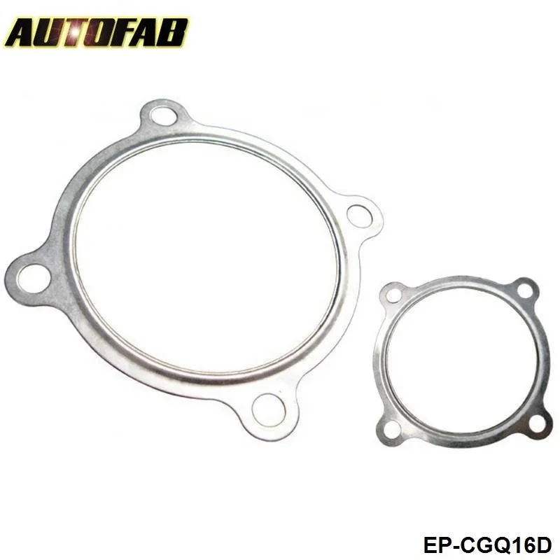 AUTOFAB - 10PCS/LOT  3" 4 Bolt Turbo - Downpipe Iron material Gasket Fits GT30 GT35 Turbochargers AF-CGQ16D