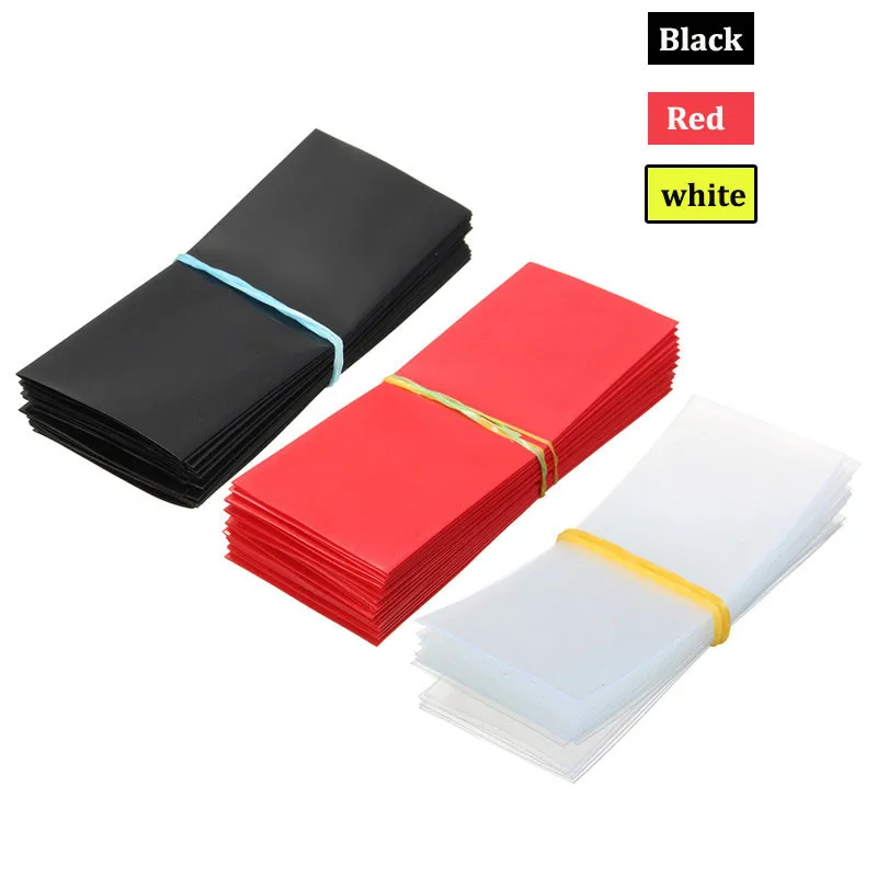 100X 18650 Battery Wrap PVC Heat Shrink Tubing Precut Battery Film Tape Cover HD