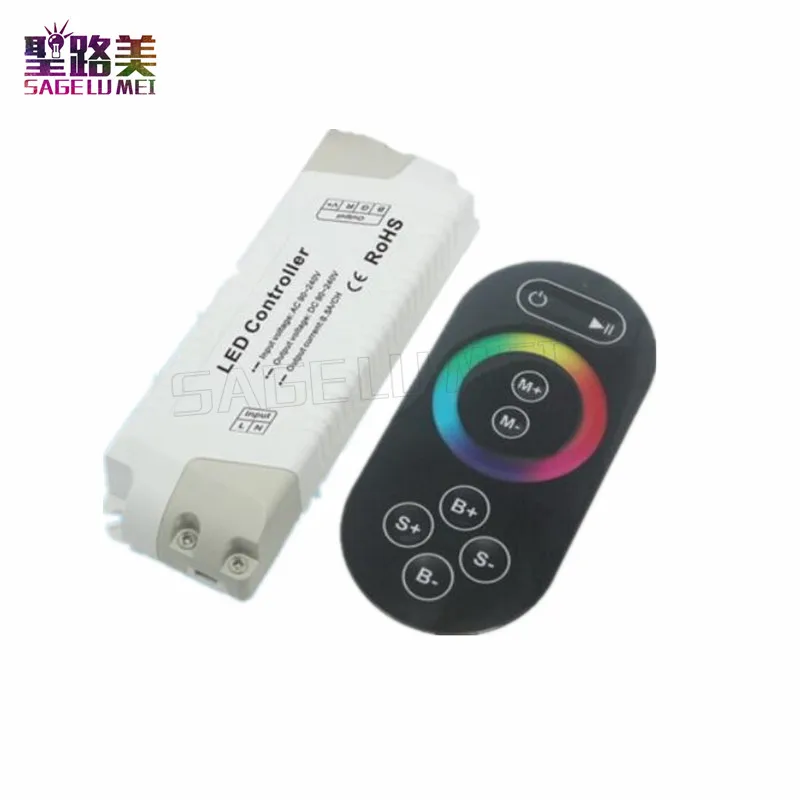 Высоковольтный AC90V-240V Беспроводной led RGB контроллер 110V 220V с Дистанционный пульт