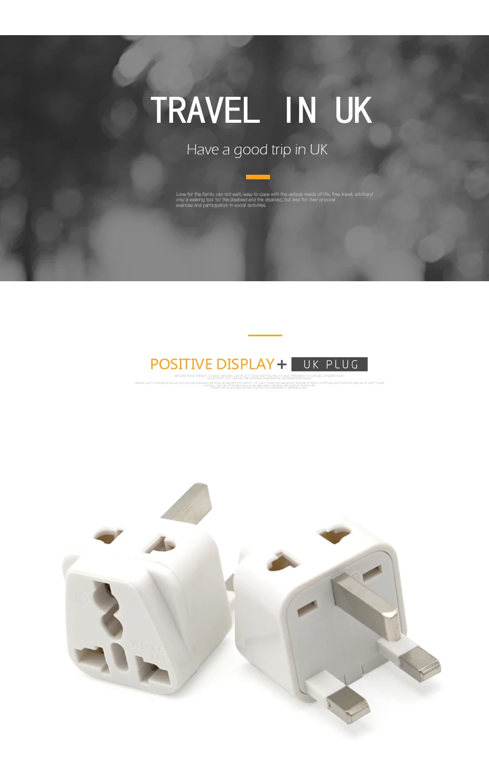 Hot-Sale Universal EU US AU to UK 3 Pin AC Power Socket Plug Travel Charger Adapter Converter 2 Device Charging (7)