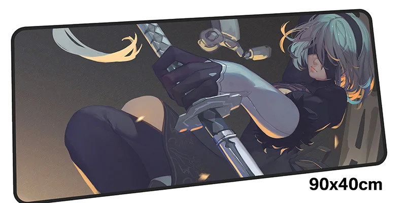 Size 900x400X2MM Nier automata коврик для мыши геймер 900x400 мм notbook коврик для мыши гелевый большой игровой коврик для мыши Аниме-пэд мышь PC стол padmouse аксессуары - Цвет: Size 900x400X2MM