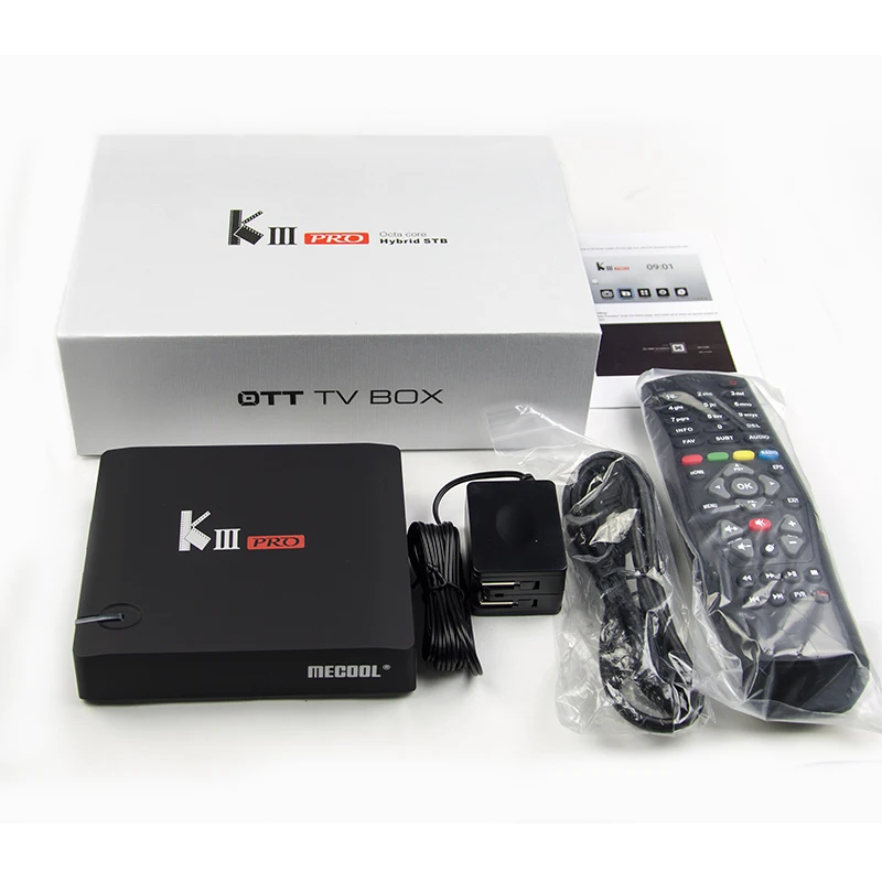 MECOOL KIII PRO DVB T2 S2 C Android 7 1 tv Box 3GB 16GB Amlogic S912 Восьмиядерный Wifi 4K Combo NEWCAMD Biss key