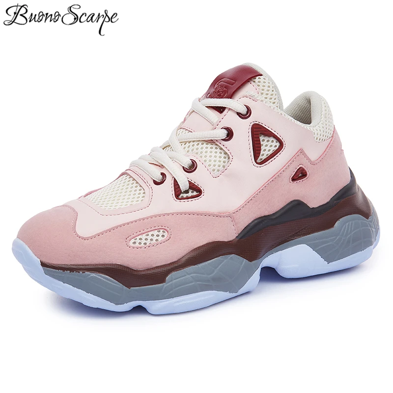 

Women Mesh Casual Sneakers Fashion Increased Thick Bottom Sneaker Shoes Lace Up Breathable Platform Shoes Student Girls Sneakers