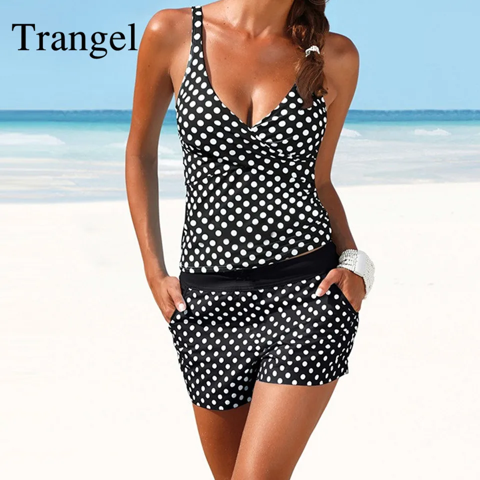 Günstige Trangel Badeanzug Bademode Bikini Push Up Badeanzug Badeanzug Weibliche Dot Badende Schwimmen Anzug Für Frauen Bikini 2019