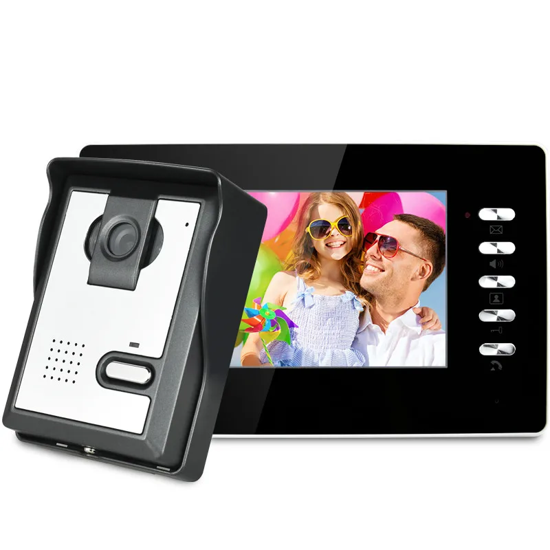 7 inch TFT LCD Touch Video Door Phone Intercom Doorbell Outdoor Infared Security Camera Lock Control Monitor Door Bell Door Ring