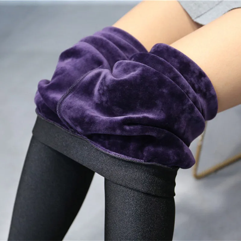 

High Quality Winter Warm Women Leggings Plus Thick Velvet Solid Color High Waist Pants Legins Femme Plus Size 5XL Casual Legging