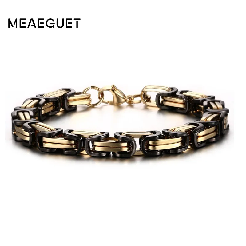 

316L Stainless Steel Chains Bracelet For Men Luxury Cuban Twisted Link Vintage In Gold Black Male Bangle Pulseira Punk Jewelry
