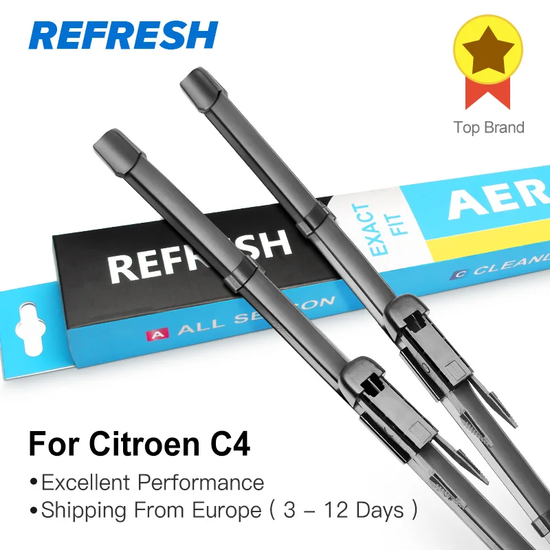 REFRESH Щетки стеклоочистителя для Citroen C4 Fit Pinch Tab Arms 2004 2005 2006 2007 2008 2009 | Автомобили и