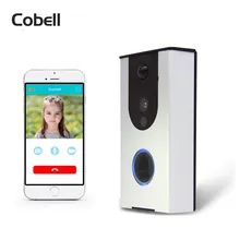 Cobell Wifi Video Doorbell Outdoor Battery Camera PIR Night Vision Wireless Door Intercom Built-in 8G TF Card IP65 Waterproof