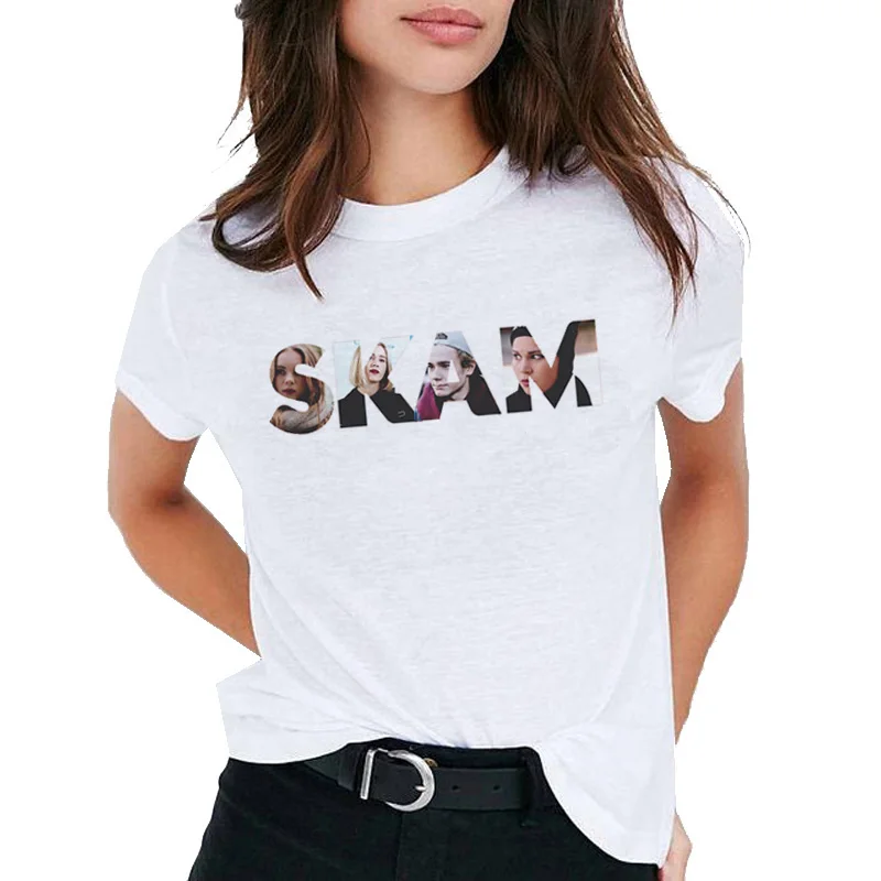 skam t shirt Casual women O-Neck top t-shirt summer tshirt graphic tee shirts alt er love harajuku fashion female harajuku - Цвет: 2117