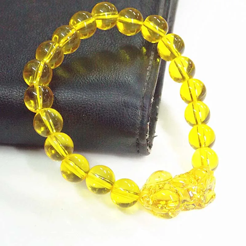 Бисер кристаллы браслет для мужчин и женщин Lucky желтый браслет цитрины животных браслет бренд браслет ювелирные изделия подарок