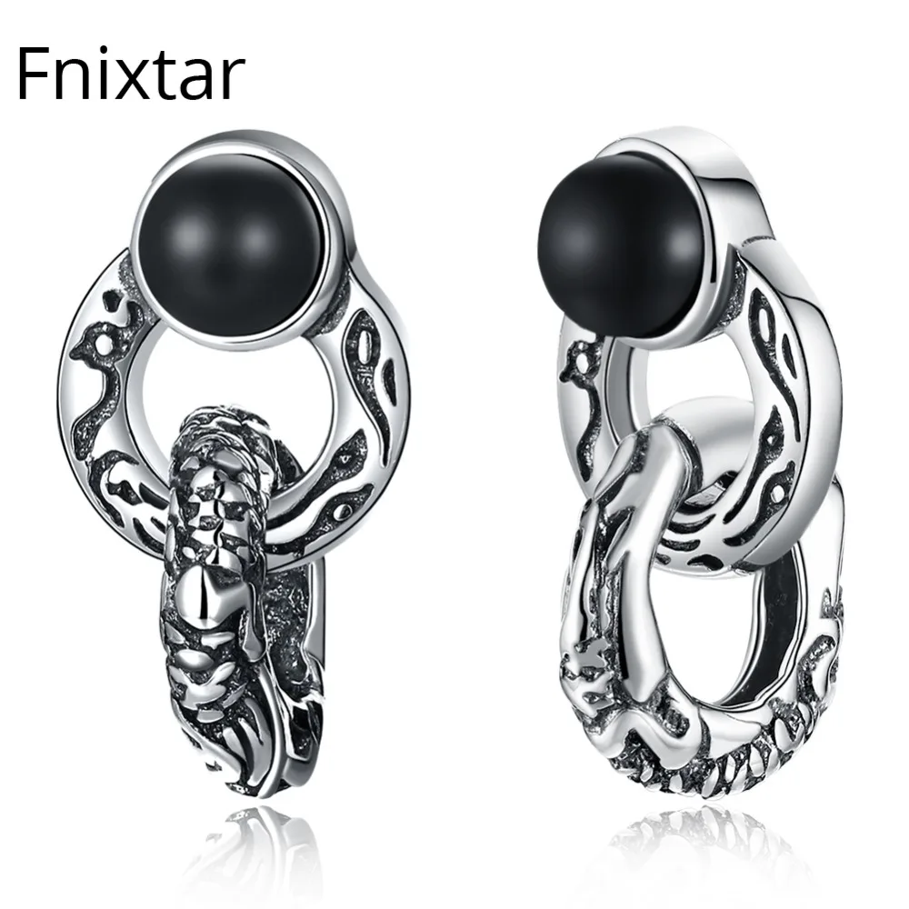 

Fnixtar Popular 100% 925 Sterling Silver Vintage Stud Earrings for Women 2018 Women Earrings Fashion Simple Ear Jewelry Making