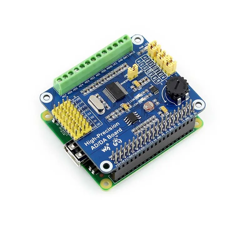 Высокоточный модуль AD/DA ADS1256 DAC8552 для Raspberry Pi|Аксессуары демонстрационных стендов|