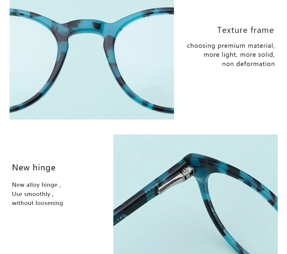 Ацетатная рамка для детских очков круглые прозрачные Модные оптические очки-Прозрачные Noughts Zero для женских очков# CB3839