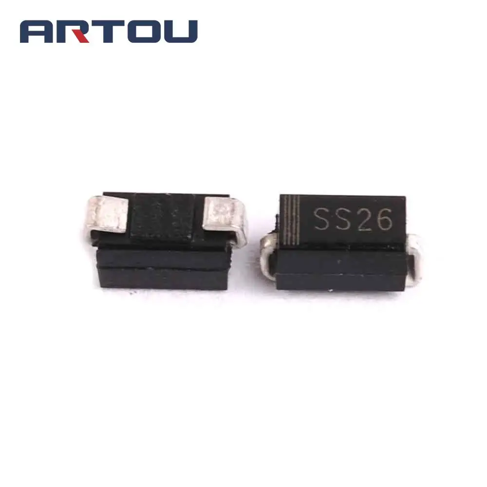 200pcs Ss26 Smd Schottky Barrier Rectifier Diode 2a 60v Do
