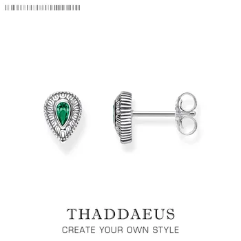 

Green Water Drip Tear Down Ear Stud Earrings,Europe Style Fashion Good Jewelry For Women Men,2019 Gift In 925 Sterling Silver