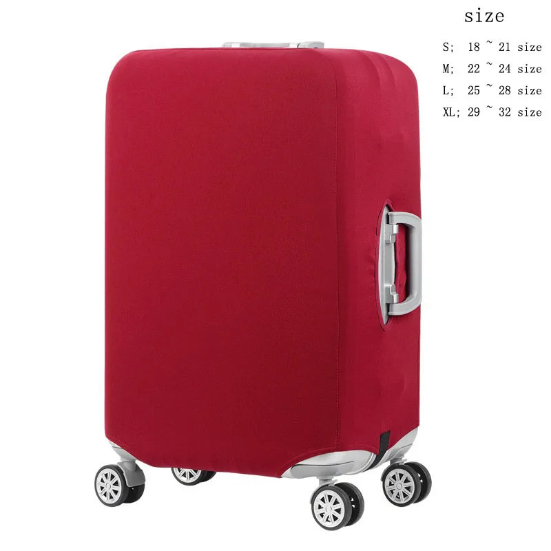 Чемодан чехол Дорожный чемодан на колесиках защитный чехол для 18-32 дюймов аксессуары для путешествий, чемодана Чехол для багажа эластичный чехол - Цвет: Red wine