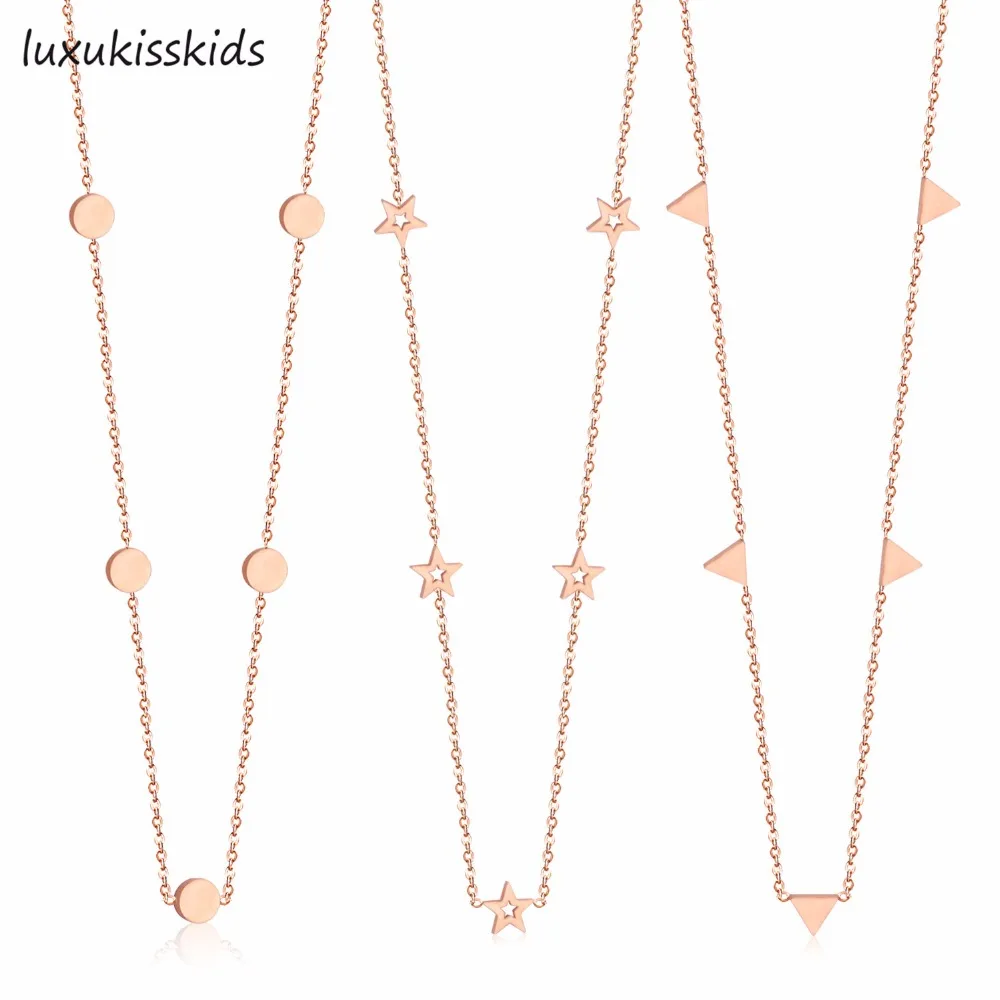 Ожерелье LUXUKISSKIDS из розового золота женские ошейники аксессуары колье