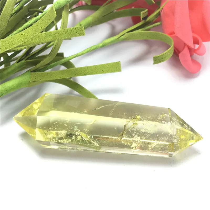 Buy Natural Citrine Crystal Quartz Double Pointed Wand