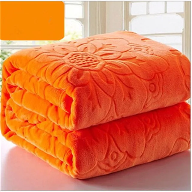 luxe qualit flanelle couverture polaire corail couvre lit solide orange couleur adulte multi draps - Couverture Lit luxe qualit flanelle couverture polaire corail couvre lit solide orange couleur adulte multi draps - Couverture Lit