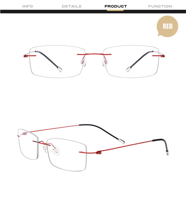 Безободковая оправа сверхлегкий титановый чтения Для мужчин Для женщин Fit оптические очки по назначению объектив компьютерные очки