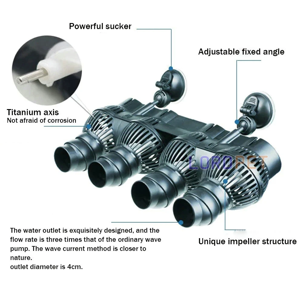 Sunsun Four power Head волновой производитель 48 Вт 24000л/ч 14 присосок аквариум Wavemaker водяной насос