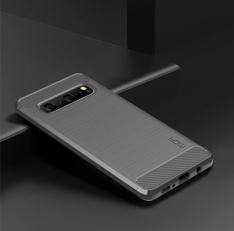 Mofi карбоновый чехол для samsung Galaxy S10 5G задняя крышка для samsung S10 5G силиконовый бампер мягкий чехол для телефона оболочка чехол для телефона