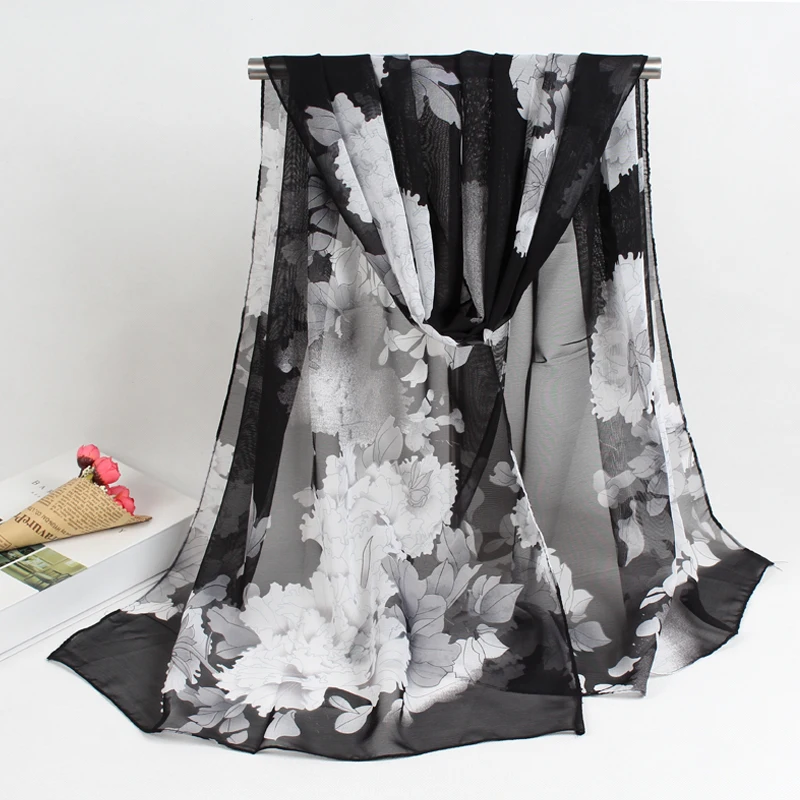 

Fashion Scarves for Women Print Silk Scarf Female 50x160cm Shawl Head Hijab long Scarfs For Ladies 058