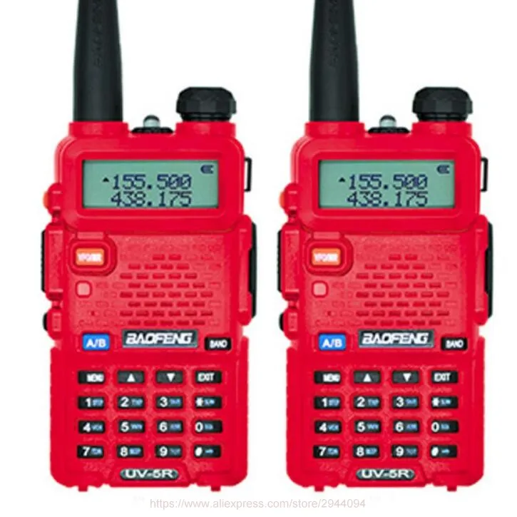 Из 2 предметов Baofeng UV-5R Dual Band Радио Walkie Talkie трансивер Dual Дисплей коммуникатор радио UV5R Портативный двухстороннее радио - Цвет: Red