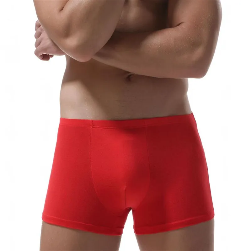 Боксеры Homme Cueca Masculina, Лучшая цена, однотонное классическое бамбуковое Мужское нижнее белье, боксеры, сексуальное мужское нижнее белье с вырезами для Cuecas Masculina De