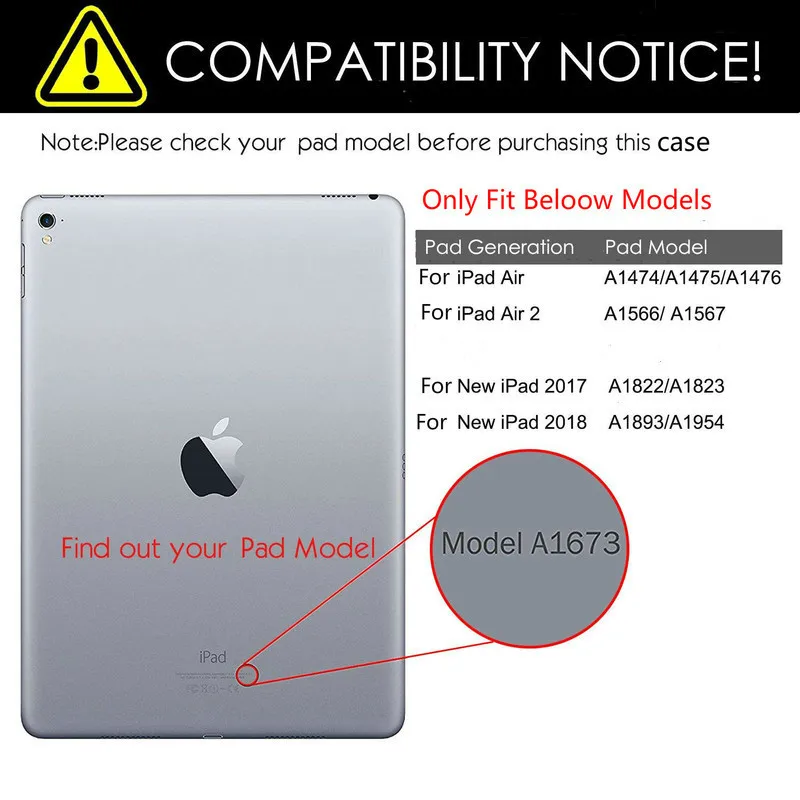 Чехол для iPad Air 2 из искусственной кожи крышка и функцией автоматической блокировки и разблокировки для iPad чехол 9,7 5/6th поколения полный корпус Защитный чехол