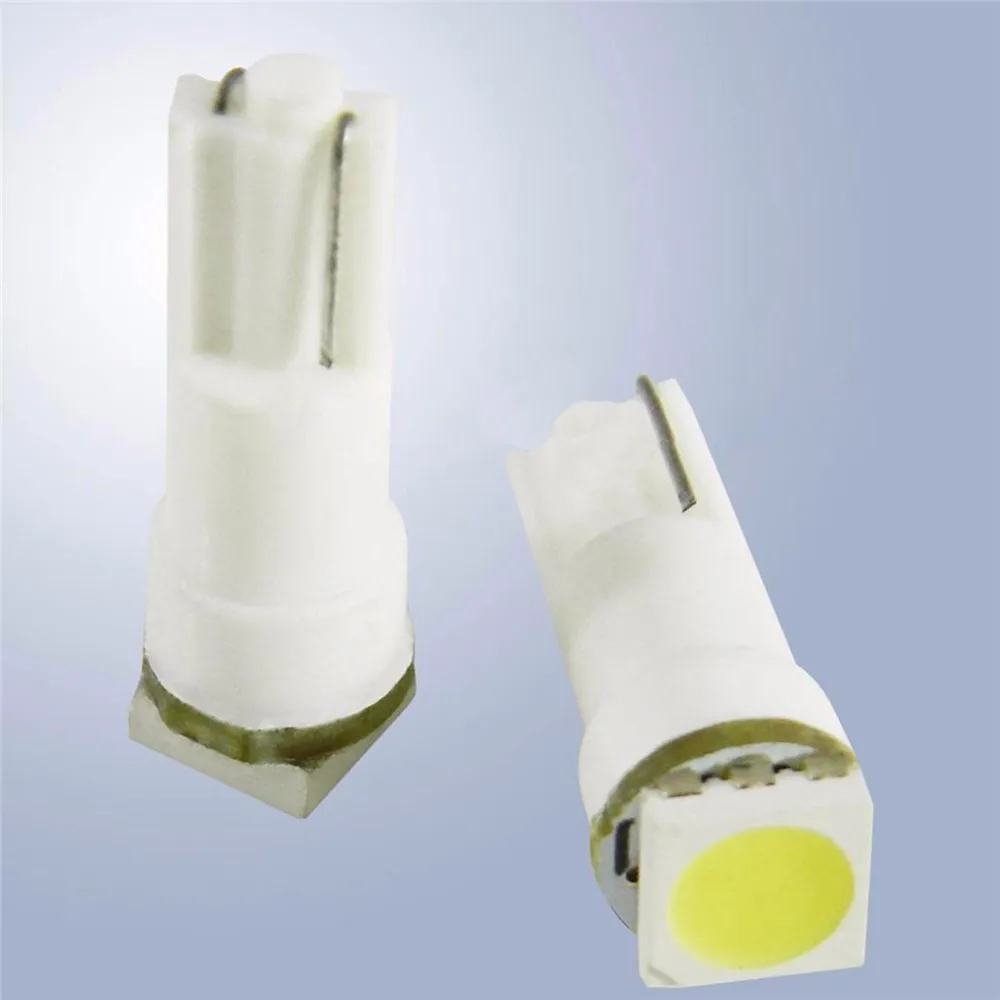 50 шт 24V 12V T5 1-smd 5050 Клин 37 73 74 приборной панели светильник Интерьер автомобиля led Сигнал Противотуманные огни приборной Панель лампы 7-красочный