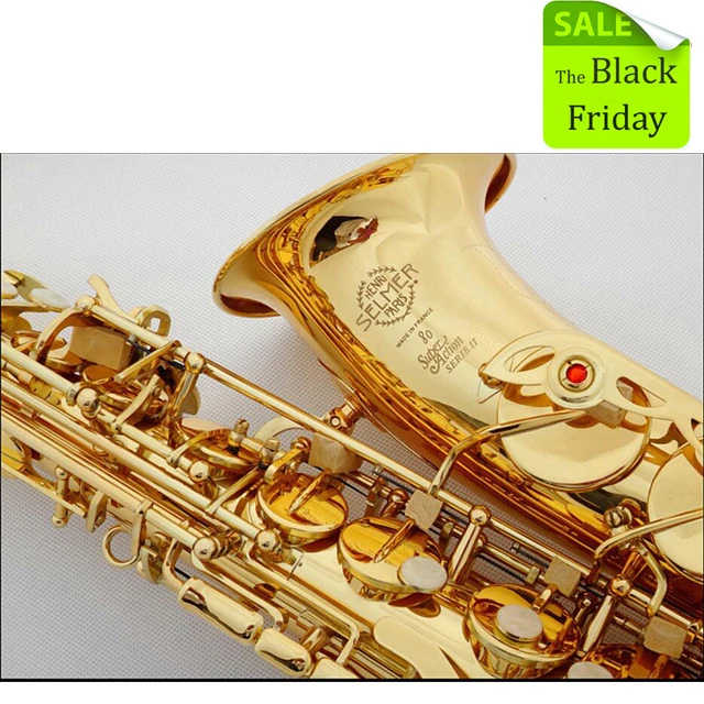 Cheap DHL,Fedex Free Selmer 802 Gold Plated Alto Saxophone Brand France Henri sax E Flat musical instruments professional E flat sax