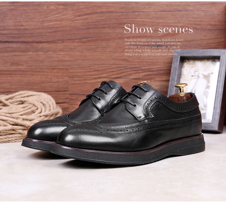 DESAI/; мужская повседневная обувь из натуральной кожи с перфорацией; дышащая официальная обувь в стиле ретро; Мужская обувь; европейские размеры 38-44