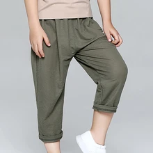 Весна-лето г.; Детские хлопковые брюки; брюки для мальчиков; детские леггинсы; однотонная повседневная одежда для малышей; мягкий хлопок