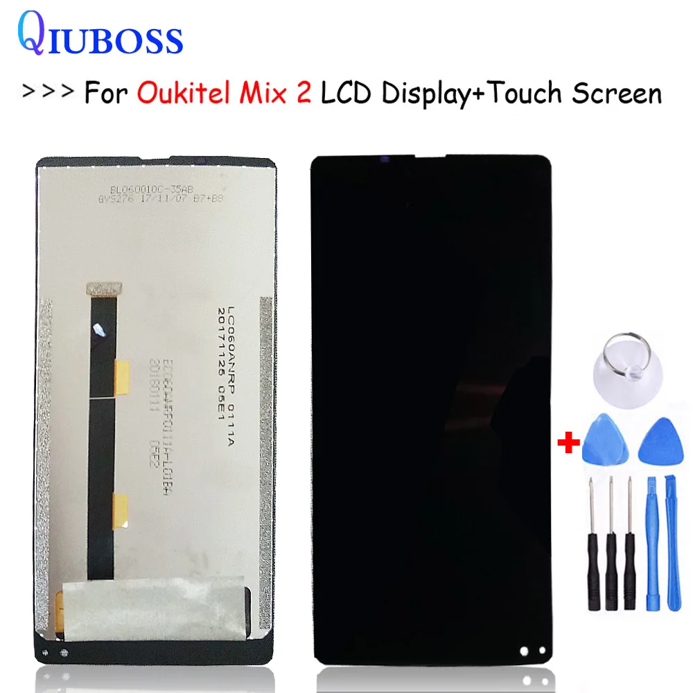 

For For Oukitel Mix 2 Mix2 LCD Display +Touch Screen Assembly Digitizer Replacement For Oukitel Mix 2 LCD Display free Tools
