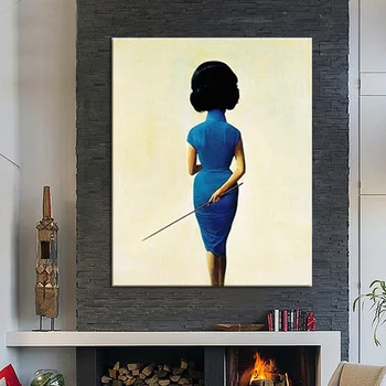 

Modern Handpainted Oil Painting figure viewed from behind High Quality on Canvas Abstract Art Room home Decor Picture no Framed