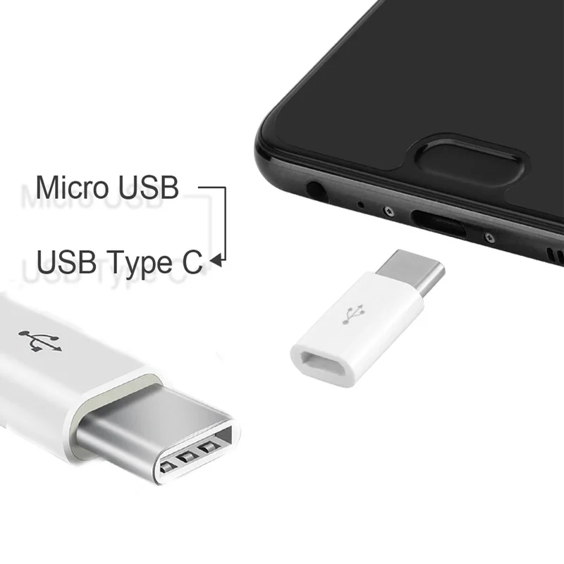 Micro USB Male To Type C Converter Adapter For Huawei For Xiaomi