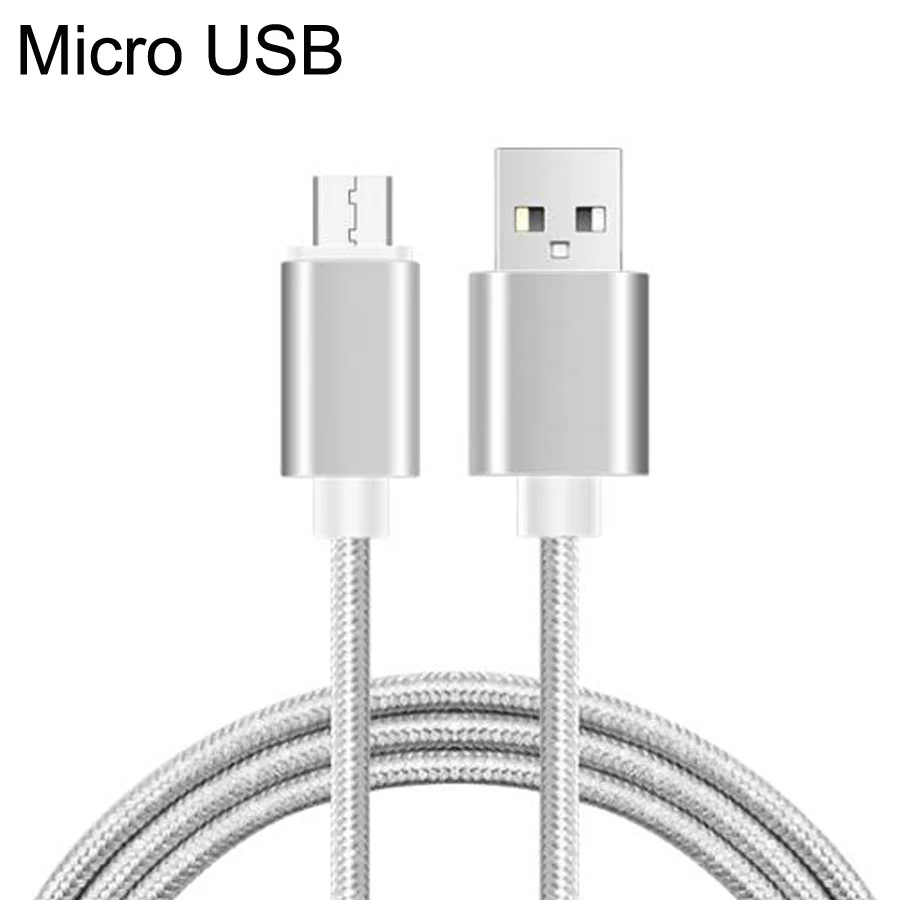 2.4A кабель Micro USB для быстрой зарядки для Xiaomi Redmi Android, Аксессуары для мобильных телефонов, кабель для передачи данных для samsung S7, USB микро провод - Цвет: silver