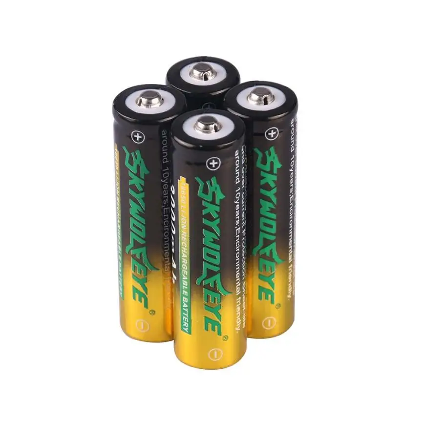 4x3000 mAh li ion 3 7 V 18650 перезаряжаемая батарея для фонарика лампа факел Путешествия