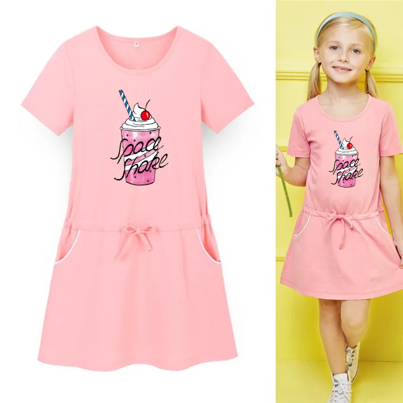Toddler Baby Girls Ice Cream Dress Sunsuit Children Clothing Summer Costume Short Sleeve Kids