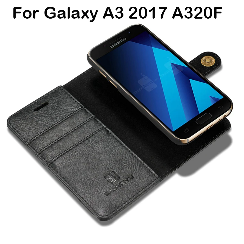 Magnetic Detachable Leather Case For Samsung Galaxy A3 2017 Case Flip Cover Shockproof Slim Wallet For Samsung A320 SM-A320F