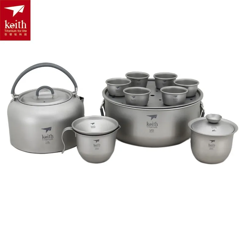 

Keith 1.5L Titanium Kettle Camping Kettle Portable Teapot Ti3907